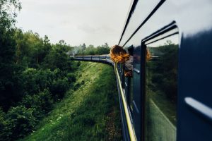 Viagem de trem na Europa