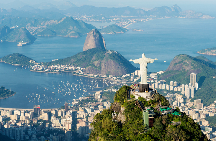 Vista aérea do Morro do Corcovado, Rio de Janeiro